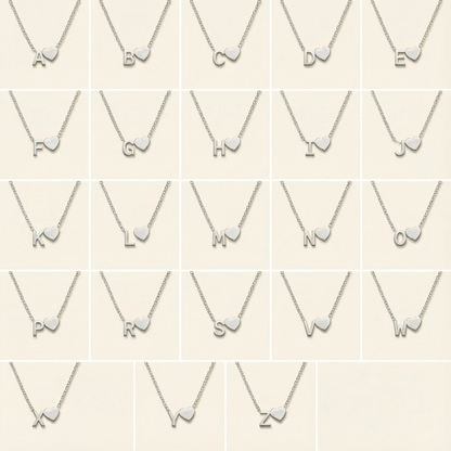 Luxoria® Personalized Heart Initial Necklace