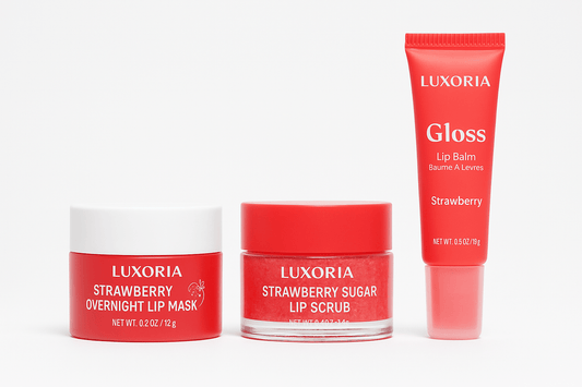 Luxoria® Lip Bundle - Overnight Lip Mask, Lip Balm & Lip Scrub