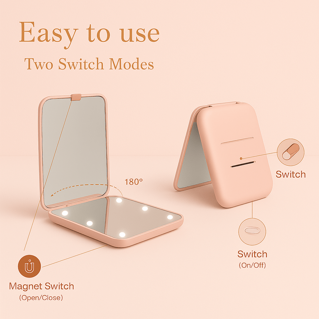 Luxoria® Portable Makeup Mirror