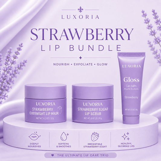 Luxoria® Lip Bundle - Overnight Lip Mask, Lip Balm & Lip Scrub