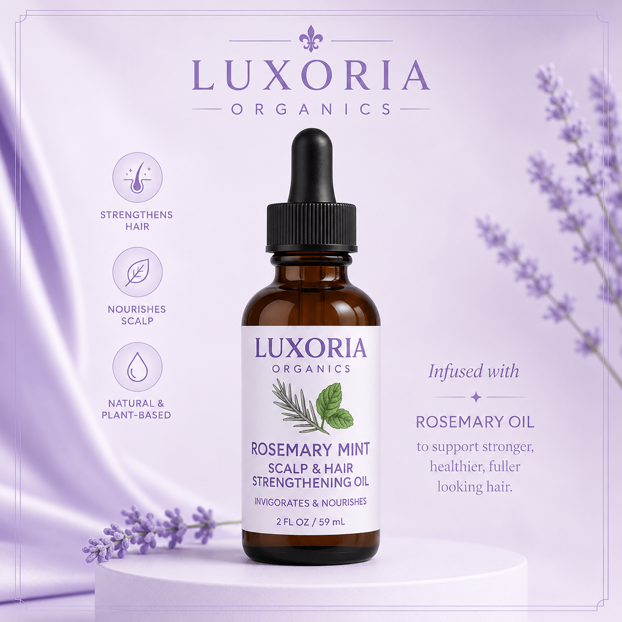 Luxoria® Rosemary Mint Scalp & Hair Strengthening Oil