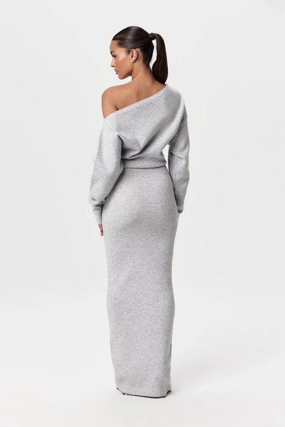 Luxoria® Drop-Shoulder Sweater Dress