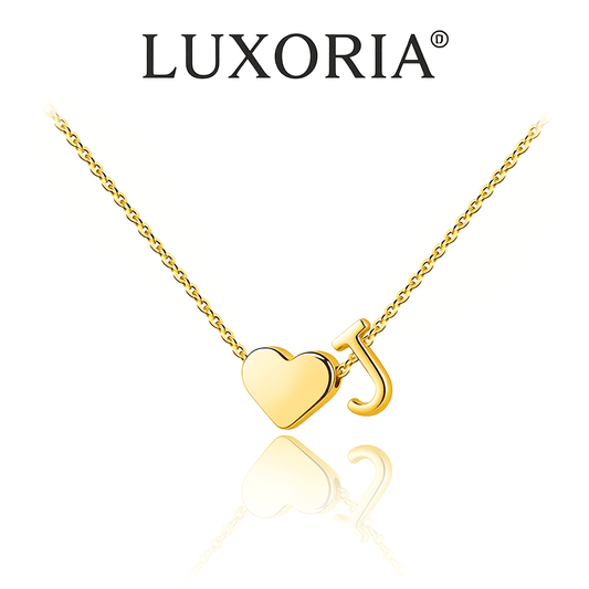 Luxoria® Personalized Heart Initial Necklace
