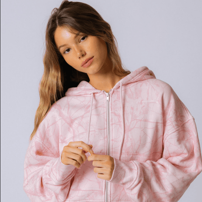 Luxoria® 'Bubble Gum' Cropped Hoodie