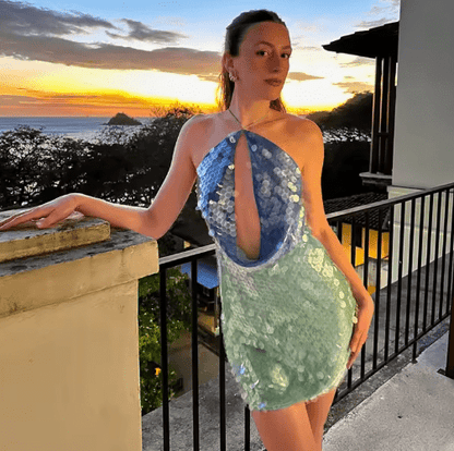 Luxoria® Starlit Halter Dress