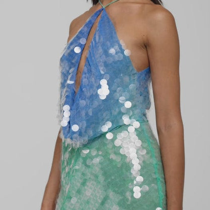 Luxoria® Starlit Halter Dress